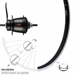 26 Zoll Ryde Hinterrad Andra 40 Nexus 7-Gang SG-C3001 Rücktritt