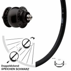26 Zoll Vorderrad Ryde Andra 40 Disc Schwarz Mit Son 28 Centerlock