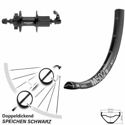 Dt-swiss 27,5 Zoll DT Swiss M 502 Schwarz Hinterrad Disc Deore XT 6-Loch