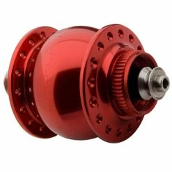 Son 28 Nabendynamo Disc Centerlock Hohlachse Rot Eloxiert