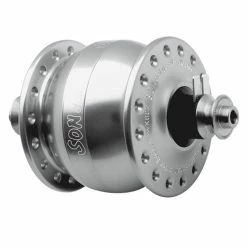 Son Delux Nabendynamo Felgenbremse Hohlachse Silbern Eloxiert