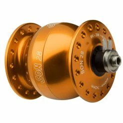 Son 28 Nabendynamo Felgenbremse Hohlachse Orange Eloxiert