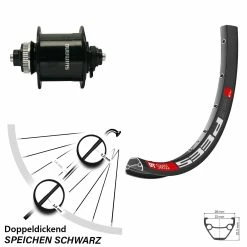 Dt-swiss Vorderes Rad Mit Nabendynamo Shimano DH-UR700 DT Swiss 533 D 27,5 Zoll Für Scheibenbremse