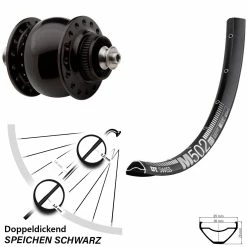 Dt-swiss DT Swiss M 502 27,5 Zoll Vorderrad Nabendynamo Son Delux Centerlock