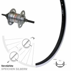 Ryde Andra 40 Hinterrad 26 Zoll Shimano Nexus 3 Gang Für Rollenbremse