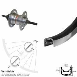 26 Zoll Hinterrad Ryde Andra 30 Shimano Nexus 3 Gang Für Rollenbremse