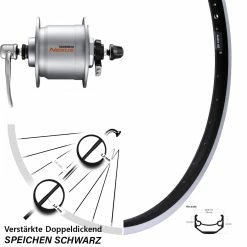 Vorderrad 28 Zoll Ryde Andra 40 Shimano DHC3000 Nabendynamo