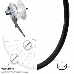 20 Zoll Ryde Andra 40 Vorderrad Lastenrad Sturmey Archer Nabendynamo XL-FDD 3,0