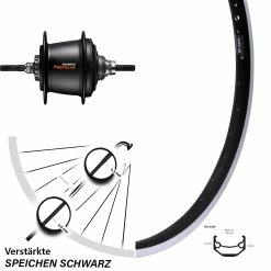26 Zoll Ryde Andra 40 Hinterrad Shimano 7 Gang Nabenschaltung Freilauf
