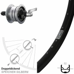 Vorderrad 28 Zoll Ryde Andra 30 Shimano Disk Nabendynamo DH3D72