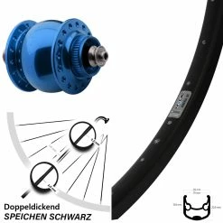Fahrrad Vorderrad 26 Zoll Ryde Andra 30 DB Son 28 Centerlock Blau