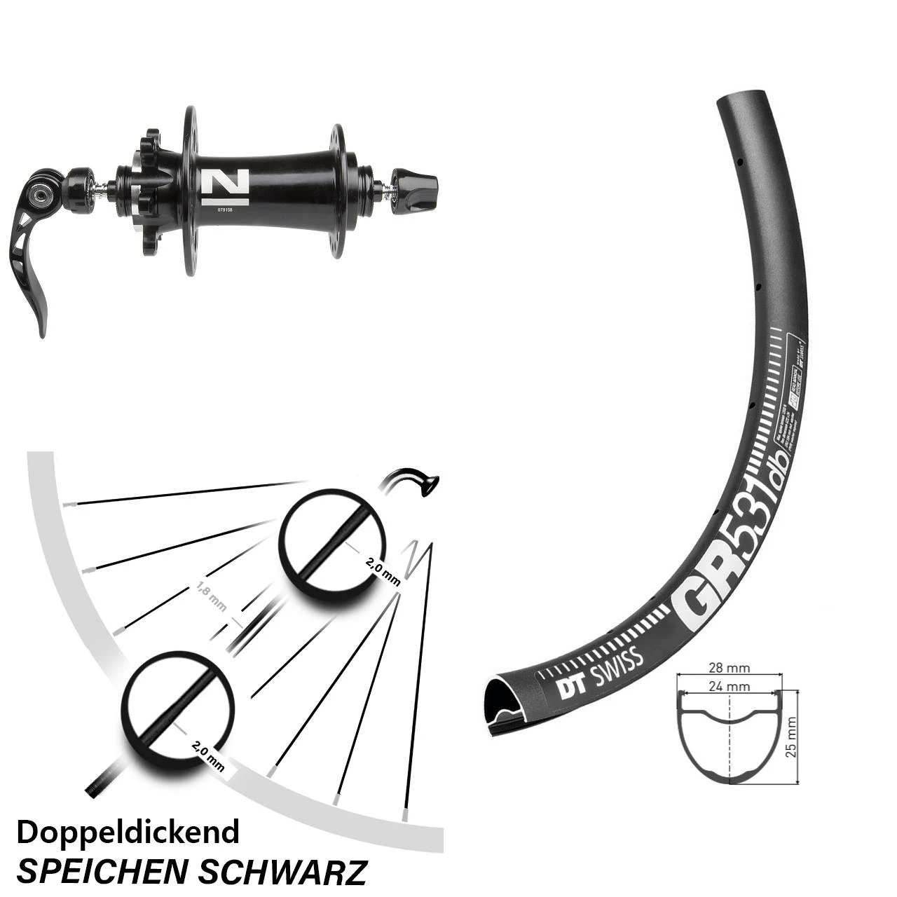 Dt-swiss Novatec D791SB DT Swiss GR 531 Disc Vorderrad 27,5 Zoll 6-Loch