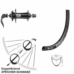 Dt-swiss 28 Zoll Vorderrad DT Swiss RR 481 DB Mit Novatec D791SB Nabe