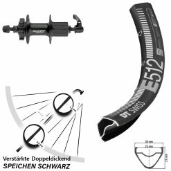 Dt-swiss DT Swiss E 512 Disc-Hinterrad 29 Zoll Mit Shimano XT