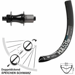 Dt-swiss 27,5 Zoll Hinterrad DT Swiss HX 531 Mit Formula CL-142S Centerlock