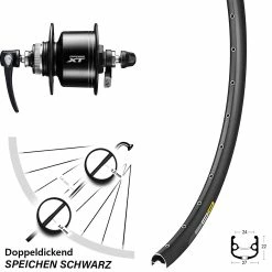 Laufrad 27,5 Zoll Mavic XM 824 Schwarz Shimano Deore XT DH-T8000-3D