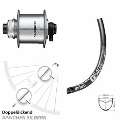 Dt-swiss Shimano DH-UR705 DT Swiss G 540 Scheibenbrems-Gravel-Vorderrad 28-29 Zoll