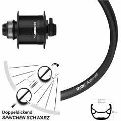 Nabendynamo Ryde Andra 321 Scheibenbrems-MTB-Vorderrad 28-29 Zoll