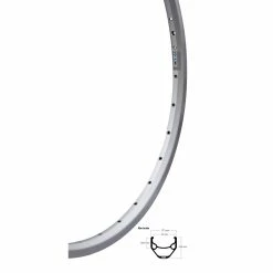 27,5 Zoll Felge Ryde ZAC 421 Silbern