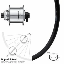 Nabendynamo Ryde Andra 40 Disc Laufrad 26 Zoll Für 15 Mm Steckachse