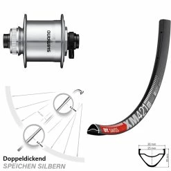 Dt-swiss 29 Zoll MTB Nabendynamolaufrad DT Swiss XM 421 Shimano DH-UR708-Centerlock