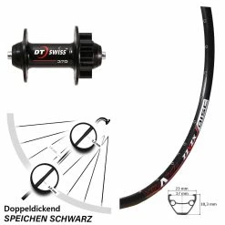 Mach1 Vorderrad Fahrrad 26 Zoll DT Swiss 370 6-Loch QR Disc