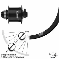Shimano DH-UR708 Ryde Rival 23 Scheibenbrems- Fahrrad-Laufrad 28-29 Zoll