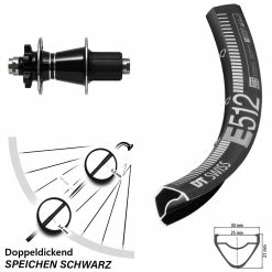 Dt-swiss DT Swiss E 512 Scheibenbrems-Hinterrad 29 Zoll Mit Formula 6-Loch