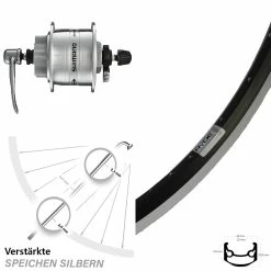 27,5 Zoll Vorderrad Ryde Andra 35 Shimano Nabendynamo DH-3D32-QR