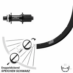 Ryde Rival 23 Scheibenbrems-Hinterrad 27,5 Zoll Deore FH-M618 Für Steckachse