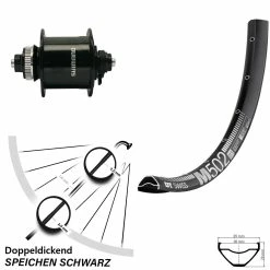 Dt-swiss DT Swiss M 502 27,5 Zoll Vorderrad DH-UR700-3D Schwarz Disc Centerlock Hohlachse