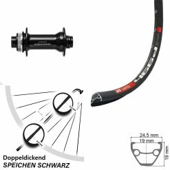 Dt-swiss Shimano Deore HB-M6010 DT Swiss 466 Vorderrad 27,5 Zoll Centerlock