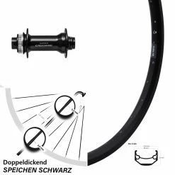 27,5 Zoll Vorderrad Shimano Deore HB-M6010 Ryde Andra 40 Disc Centerlock