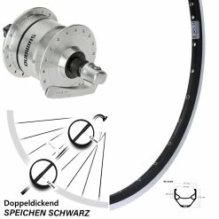 Shimano DH3N72 Ryde ZAC 421 Dynamo Vorderrad 27,5 Zoll