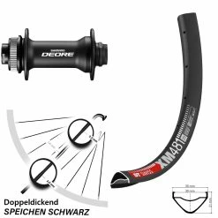 Dt-swiss 27,5 Zoll Vorderrad DT Swiss XM 481 Mit Shimano HB-M618 Boost Nabe