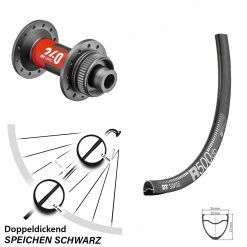 Dt-swiss 28 Zoll Vorderrad DT Swiss R 500 Inklusive 240 Road Nabe