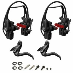 Magura HS33 Race Bremsenset 550 / 1150 Mm Schwarz Mit Roten Belägen