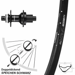 Hinterrad Ryde Edge M30 OS Mit Steckachse Shimano FH-MT510 Microspline