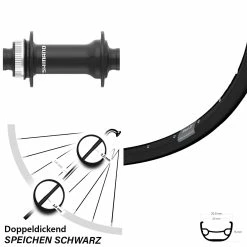 27,5 Zoll Vorderrad Shimano HB-MT410 Ryde Rival 21 Für Scheibenbremse