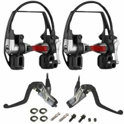 Magura HS33 Felgenbremsenset Silber Rote Beläge