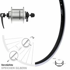 Vorderrad 20 Zoll Ryde Andra 40 Shimano DH-T4000 Nabendynamo