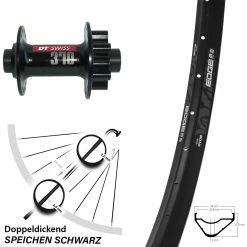 27,5 Zoll Vorderrad DT Swiss 370 6-Loch Ryde Edge M30