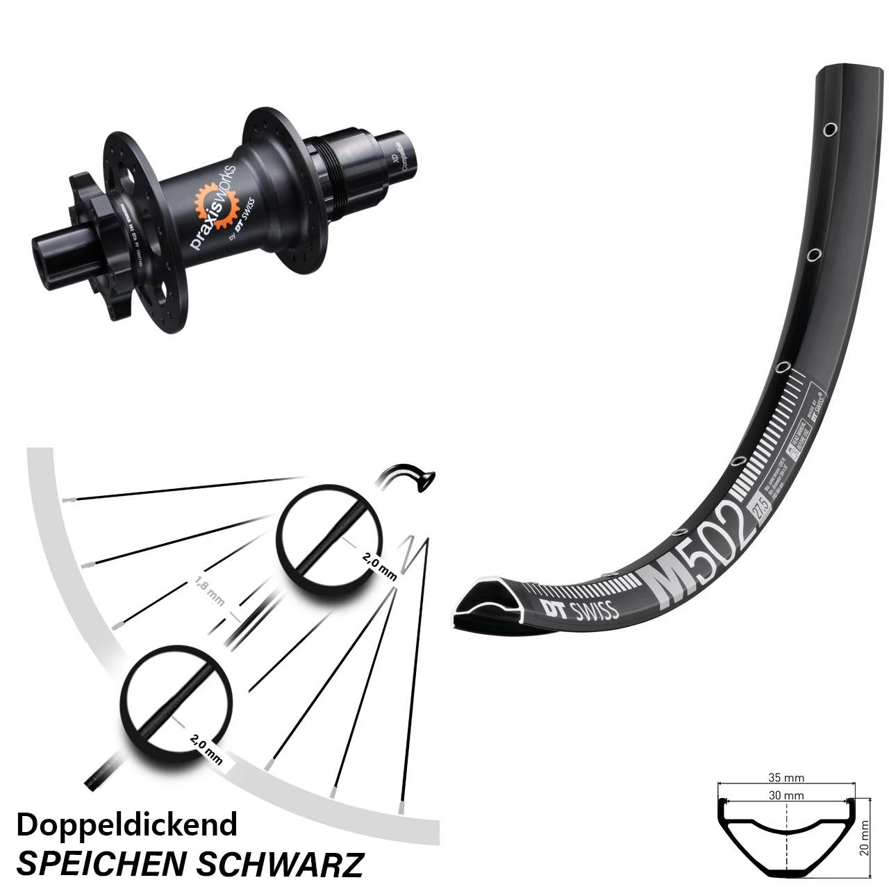 Dt-swiss 29 Zoll Hinterrad DT Swiss 350 Sram XD Und M 502