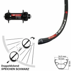 Dt-swiss 27,5 Zoll Vorderrad DT Swiss 466 Und 370 Centerlock Nabe