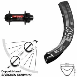 Dt-swiss DT Swiss 370 Centerlock Und E 512 Vorderrad 27,5 Zoll 6-Loch