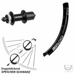 27,5 Zoll Hinterrad Exal BE 25 Mit Shimano Alivio FH-M4050 Nabe