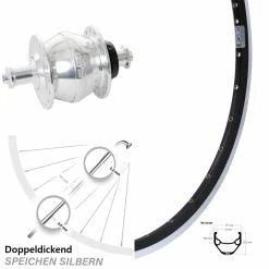 Vorderrad Mit Nabendynamo Shutter Precision PV-8 Ryde ZAC 421 27,5 Zoll