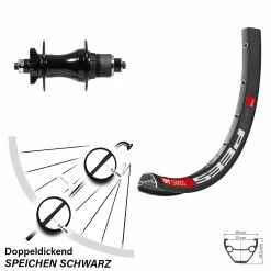 Dt-swiss Schwarzes 28/29 Zoll Hinterrad DT Swiss 533 D Mit Formula DC-L363Q Nabe
