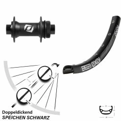 Vorderrad 27,5 Zoll Exal BE 21 Formula CL-71 Steckachse 15/100 Mm