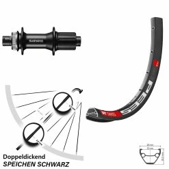 Dt-swiss Shimano FH-MT400 DT Swiss 533 D Hinterrad 26 Zoll Für Steckachse 142 Mm